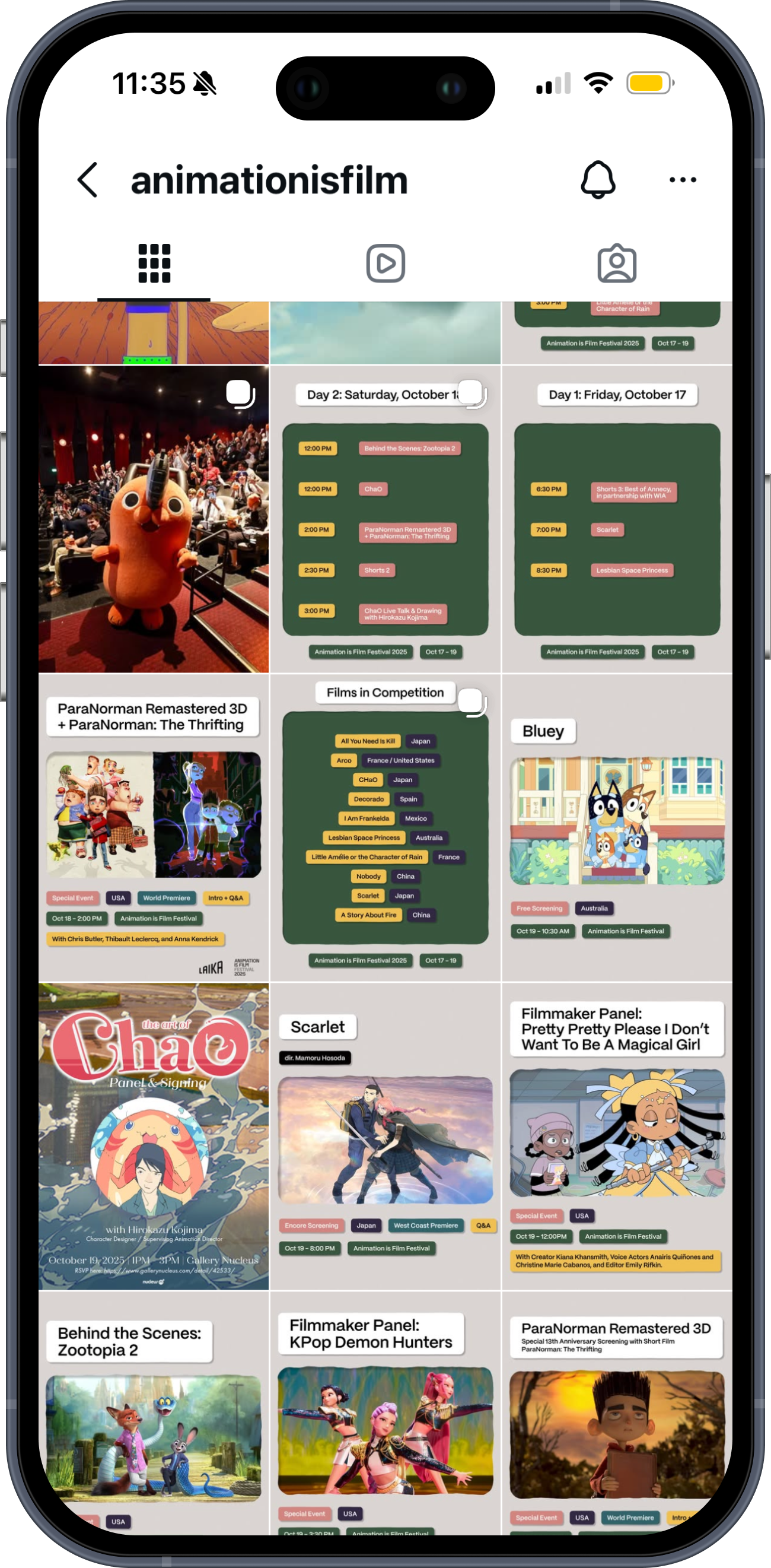 Final Instagram feed