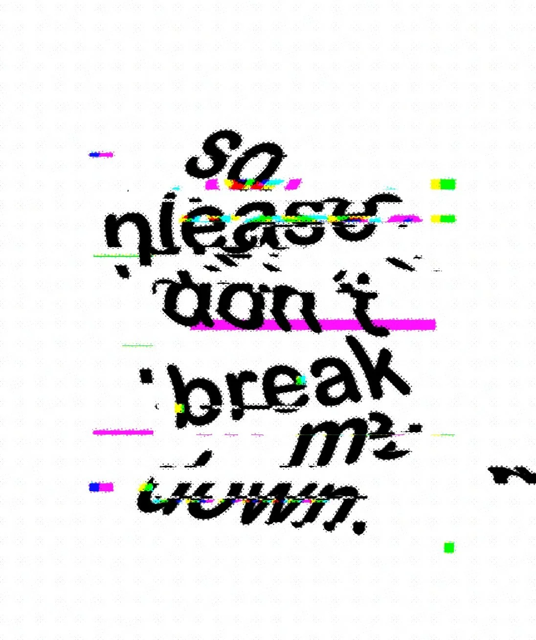 After re-listening to the album, I got the idea to incorporate glitch effects, subtle motion, and halftone texture to reflect the stuttery, electronic production style. Once I added them, the direction finally clicked and everything came together.