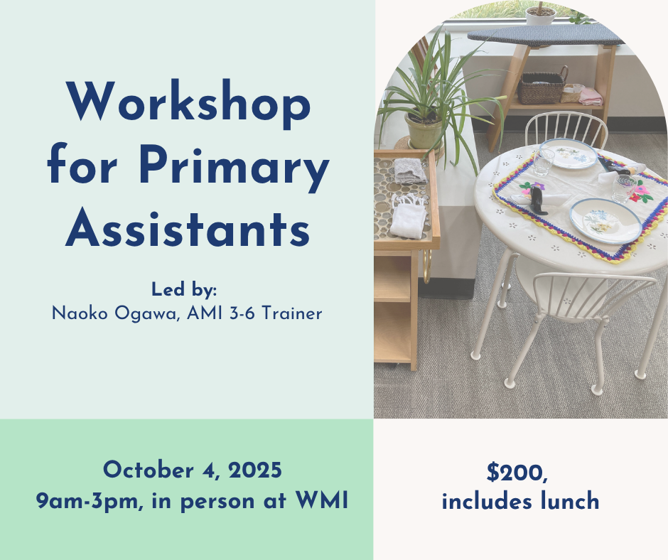 Workshop for Primary Assistants - Washington Montessori Institute