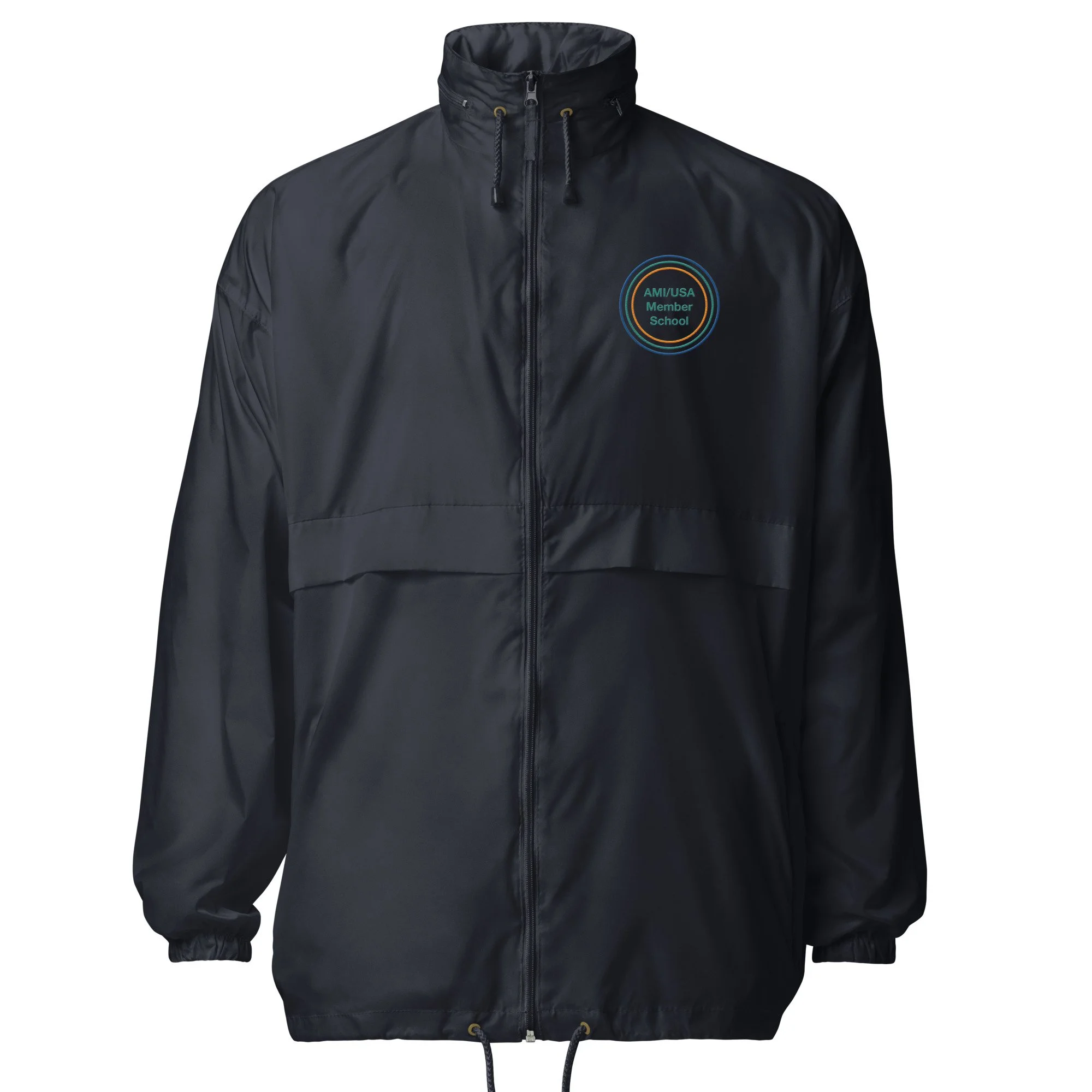 basic-unisex-windbreaker-navy-front-689650b2be332.jpg
