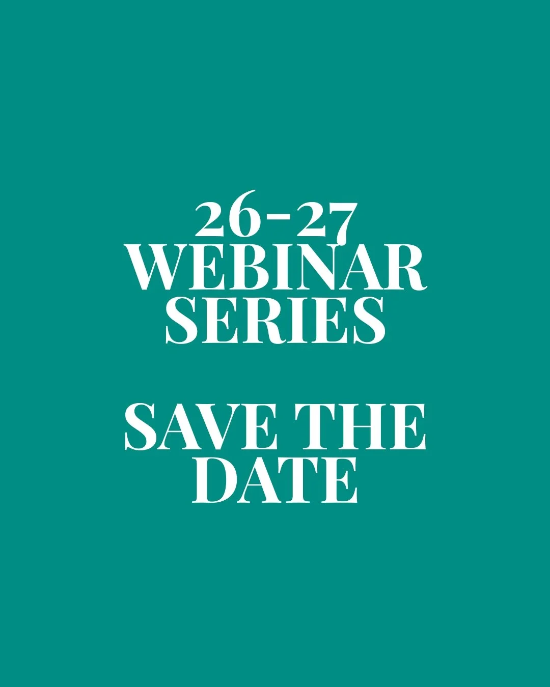 26-27 Webinar Series
