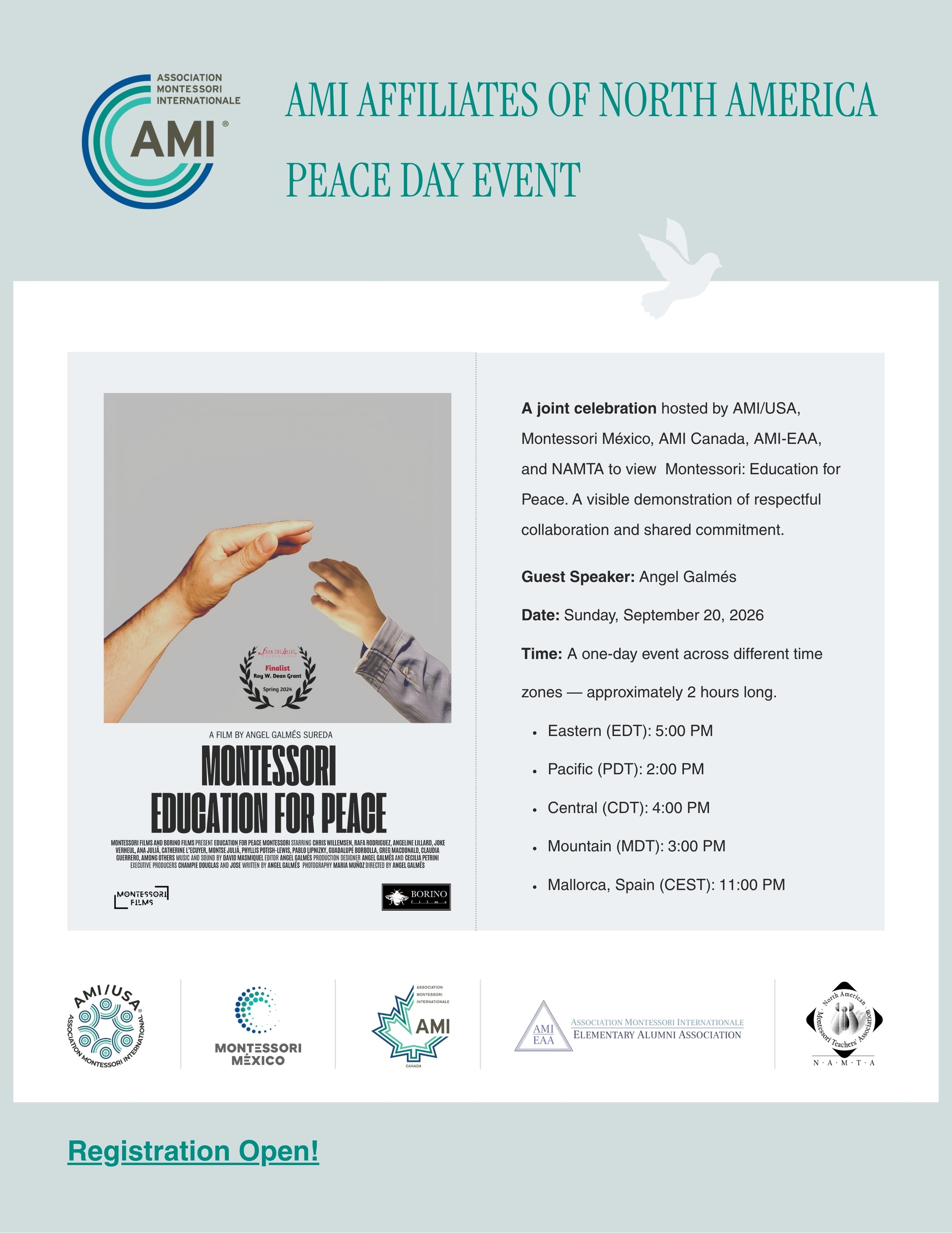 AMI Affiliates of North America Peace Day Event
