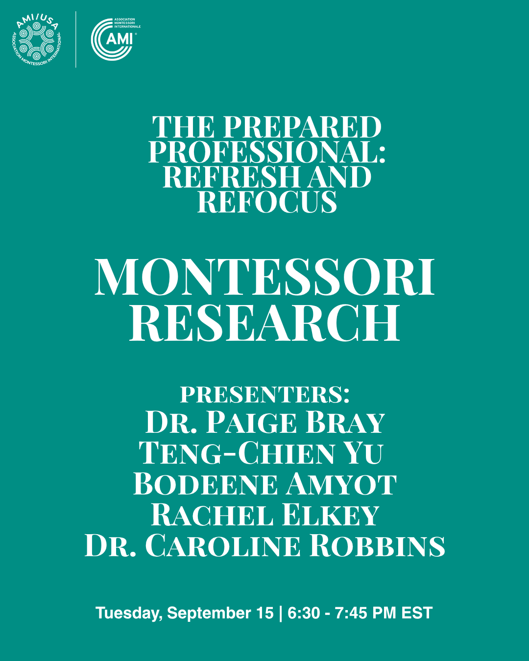 Montessori Research Presentations