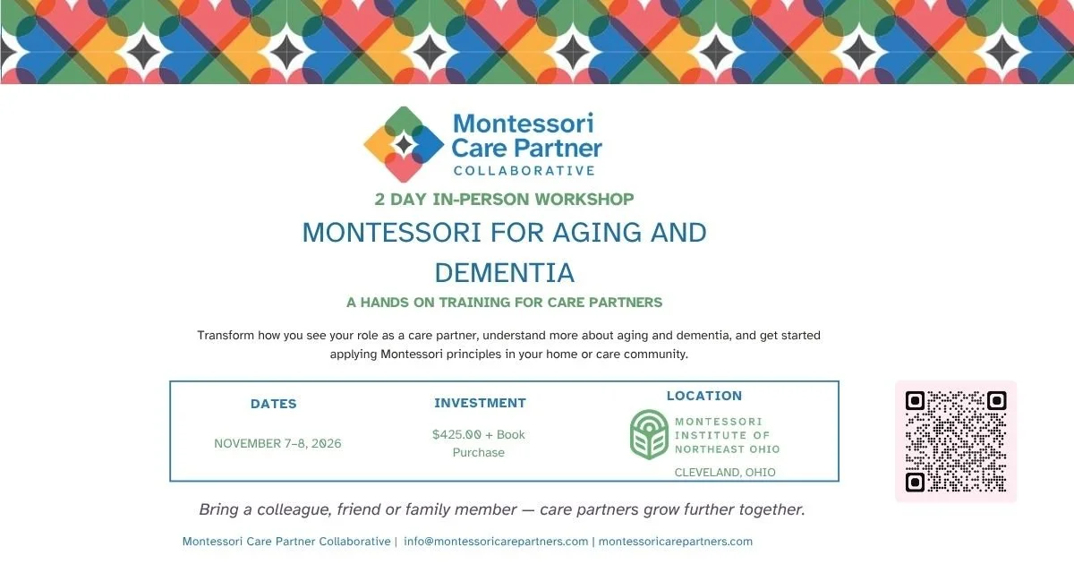 AMI Montessori for Dementia, Disability and Aging Introductory Workshop-In Person