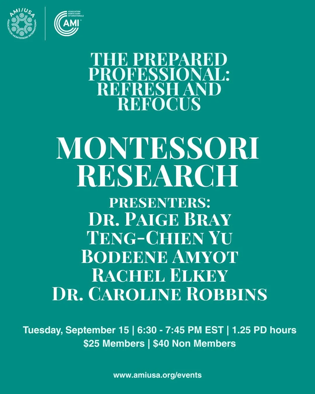 Montessori Research Presentations