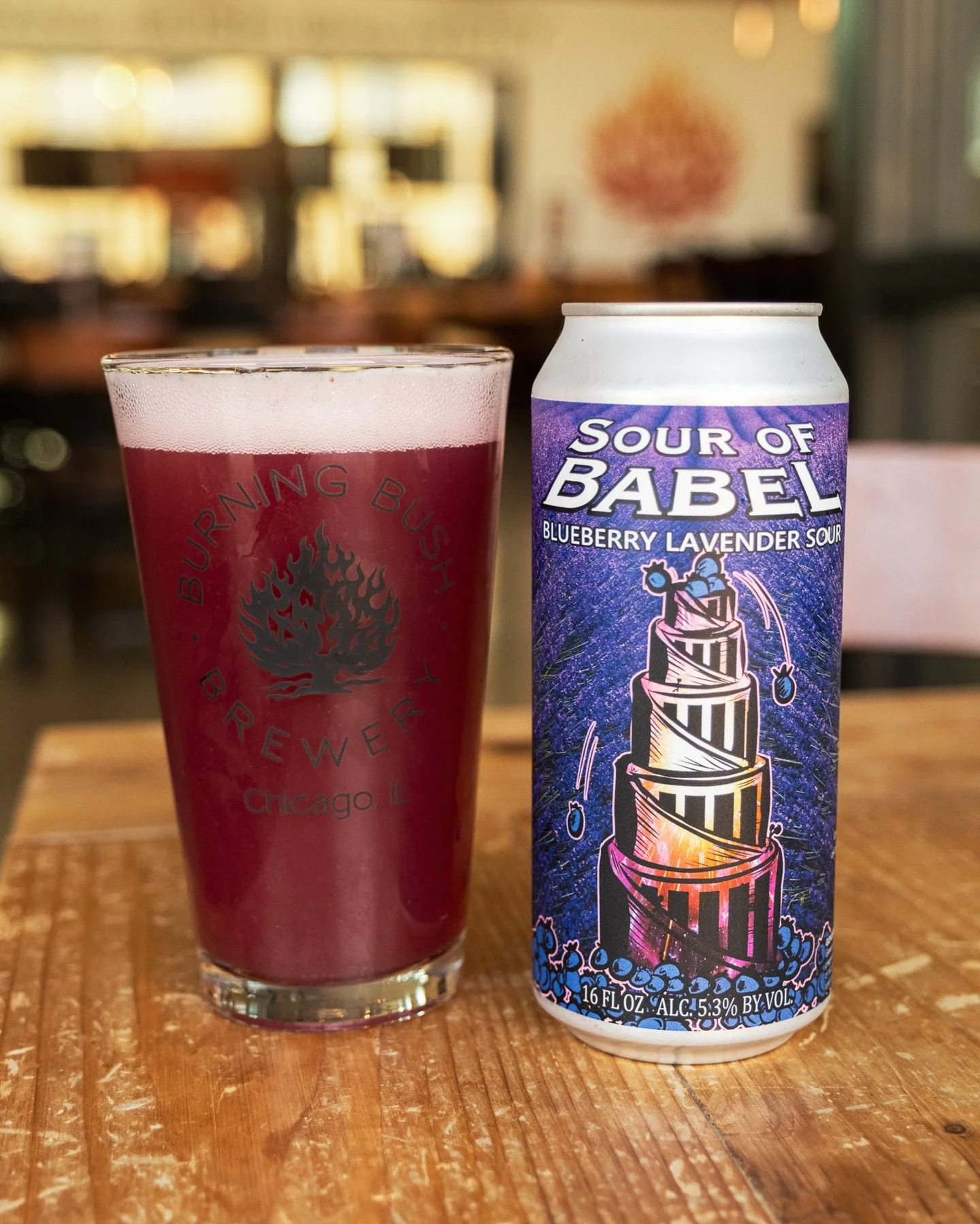 Sour of Babel, our Blueberry Lavender Sour, is back on draft and in cans at the taproom! 

Loaded with blueberry puree and a splash of lavender. The lavender is subtle but ties the beer perfectly together to create a dangerously drinkable sour. 🫐