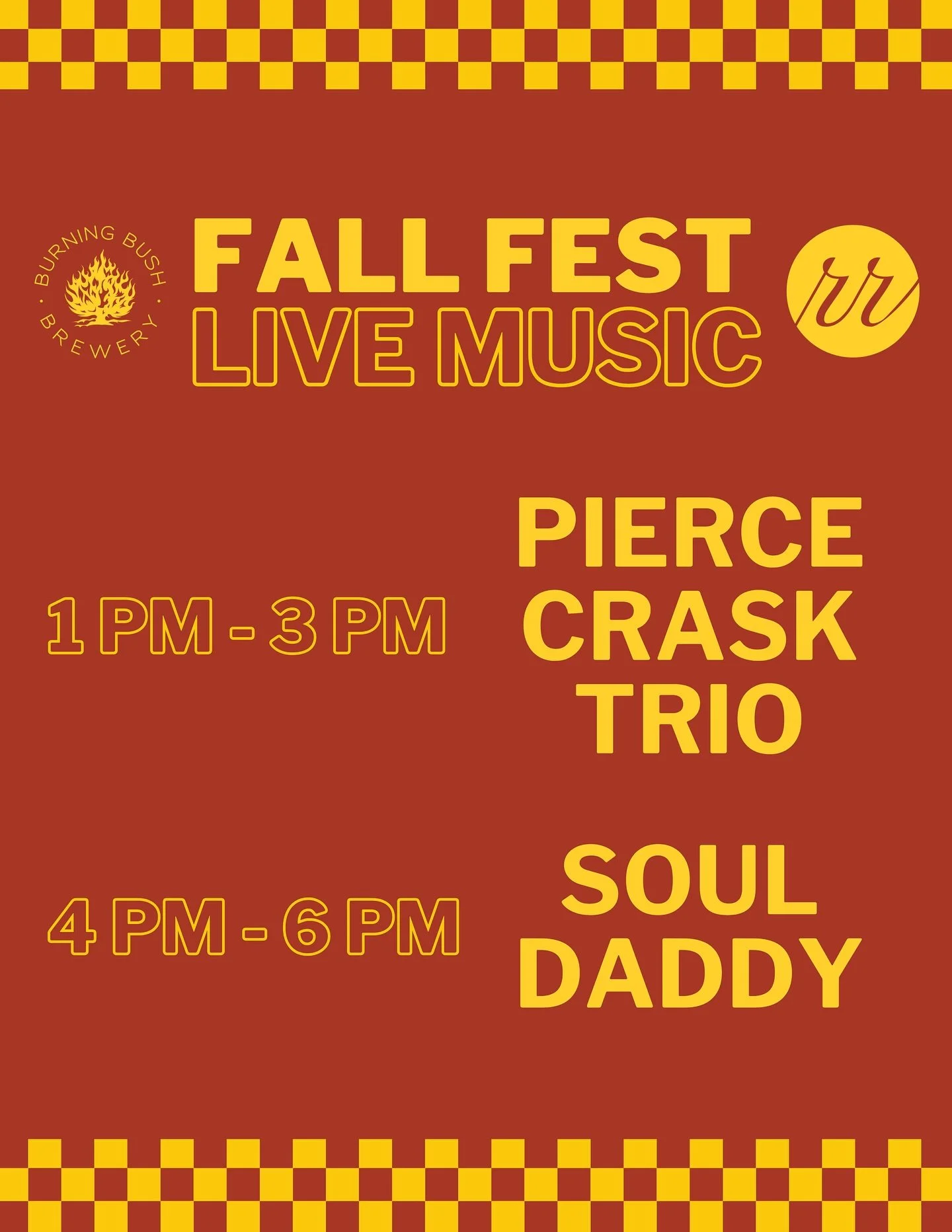 Two additional reasons to swing by Fall Fest this Sunday, October 26th!

Live Music 🎶 
@piercecraskmusic from 1PM - 3PM
@soul_daddy_chicago from 4PM - 6PM