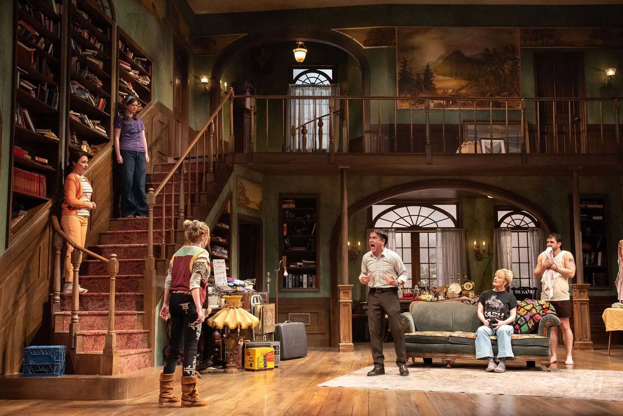 Members of the cast of Appropriate (2026). Scenic Design by Carey Wong. Photo by Bronwen Houck.