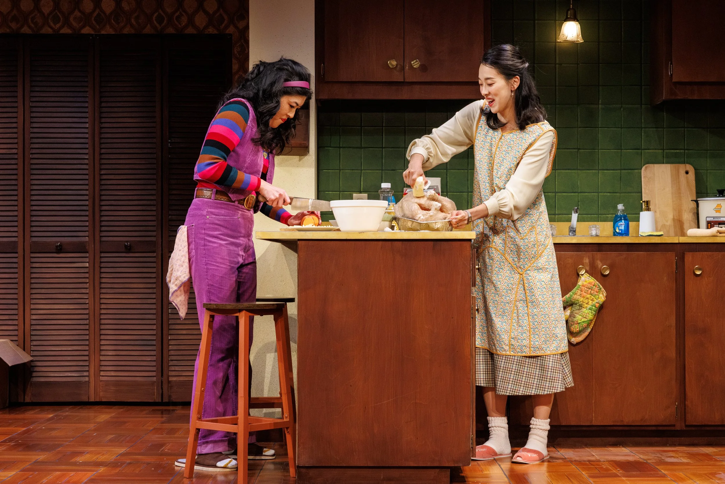 Becca Q. Co and Seoyoung Park in The Heart Sellers (2026) at Seattle Rep. Photo by Sayed Alamy.