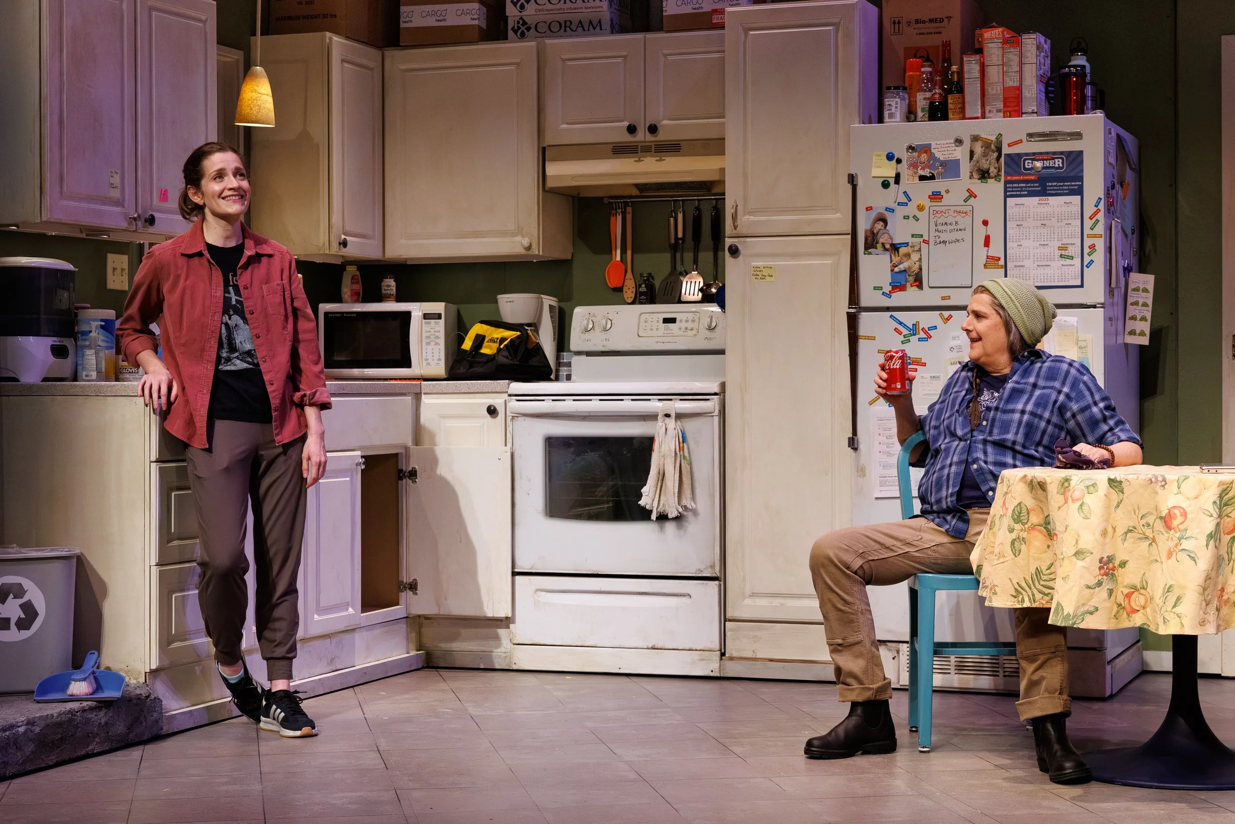 SREP_MaryJane_web_8493: Amy Thone and Brenda Joyner in Mary Jane (2026) at 
Seattle Rep. Scenic Design by Julia Hayes Welch. Photo by Sayed Alamy.