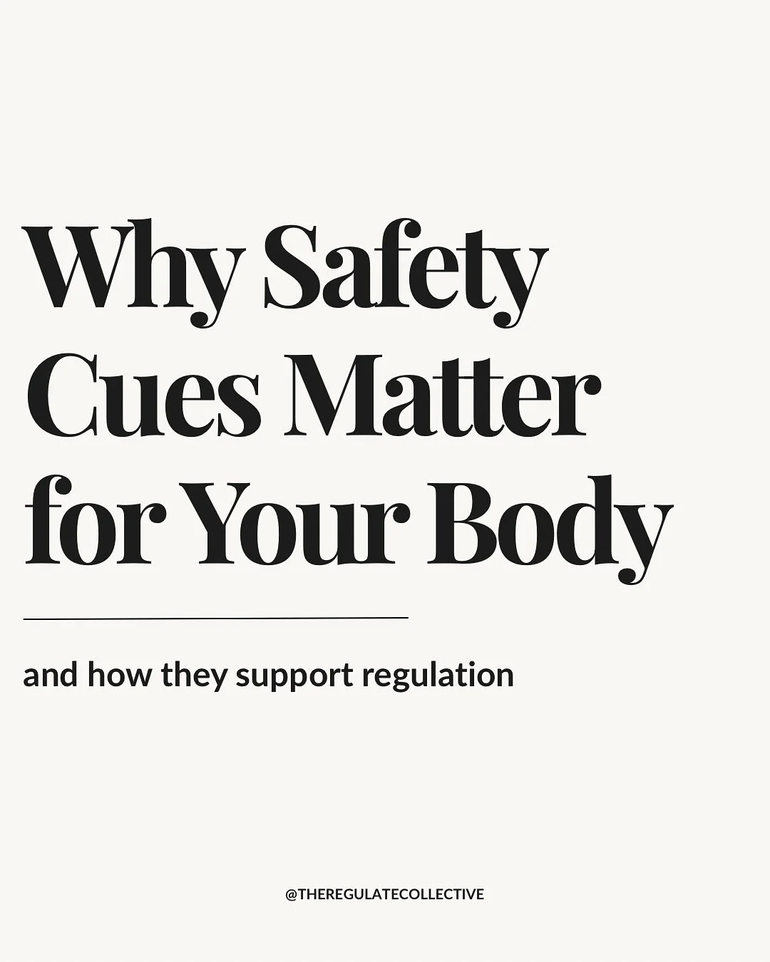 Safety cues matter because they change how your body feels in the world.
I wrote more about this in this week’s newsletter → *The Regulate Diaries*
Sign up through the link in my bio to get future editions. 
#NervousSystemRegulation #Ge