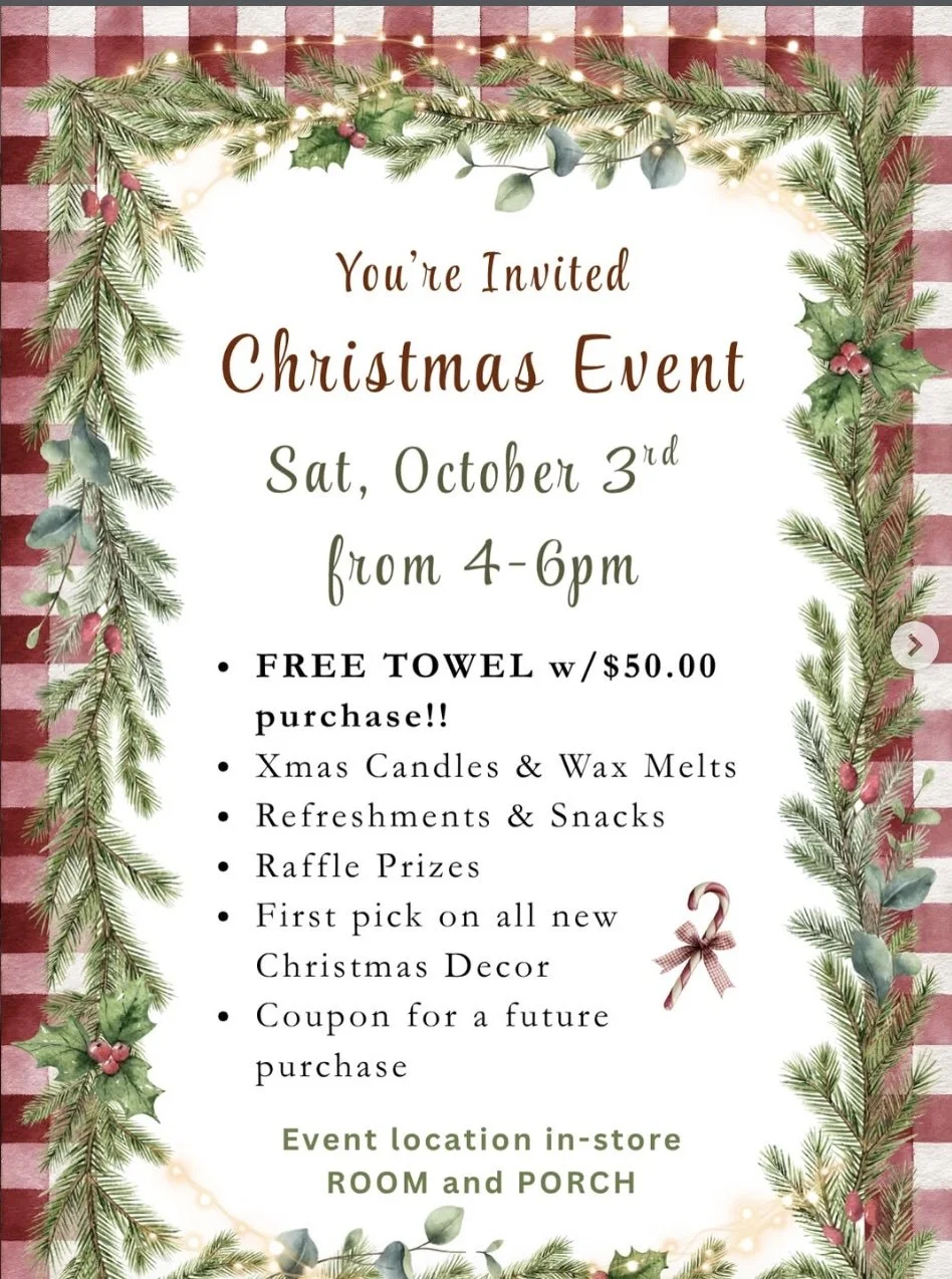 Room and Porch Christmas Event