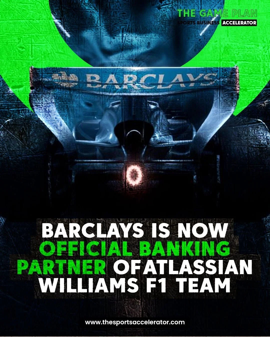 827 million viewers. 6.7 million race attendees.🌍
Barclays sees more than brand awareness. 

Barclays has signed a multi year sponsorship agreement with Atlassian Williams Racing ahead of the 2026 Formula One season.

The deal places the Barclays br
