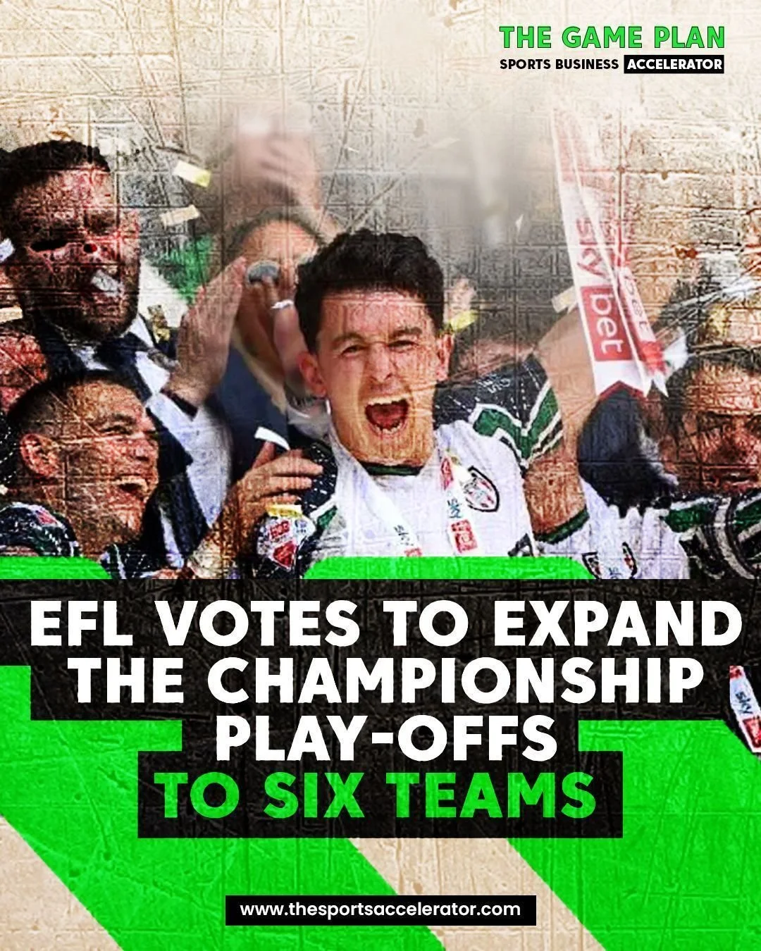 Finish 8th&hellip; still go up? 🤔
The business of football says yes. 

The Championship play-offs are expanding from four teams to six.

The vote was not close.

67 in favour.
1 against.

That tells you everything about where the incentives sit.

Th