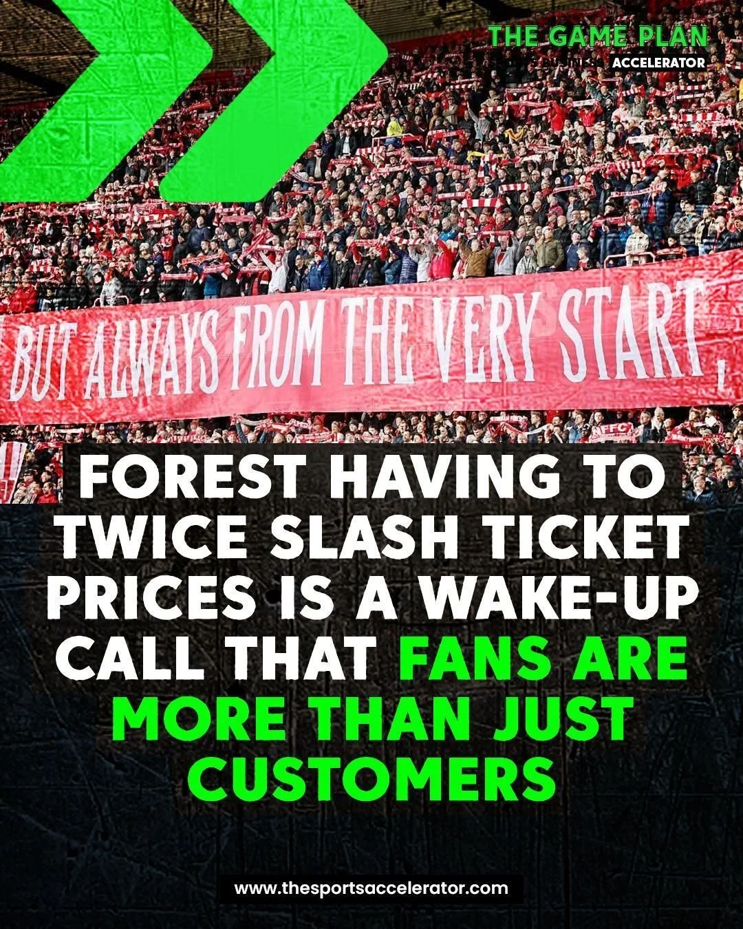 &pound;70 tickets. Empty seats. 🏟️
Forest had to cut prices twice. 

Nottingham Forest had to cut ticket prices twice for a Europa League match.

Initial prices ranged from &pound;50 to &pound;70.
Sales stalled at around 10,000 tickets in a stadium 