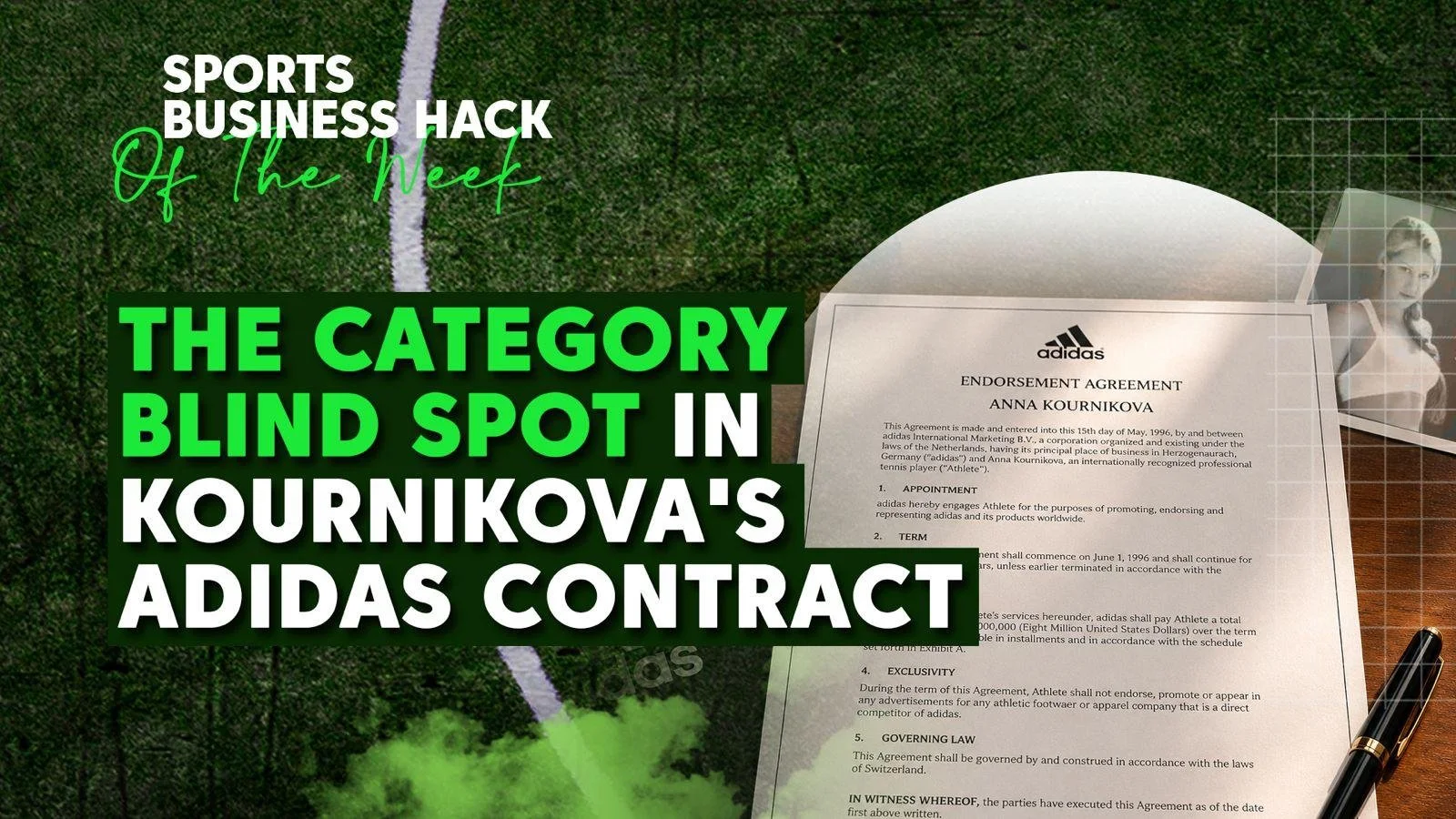 The category blind spot in Kournikova’s Adidas contract.