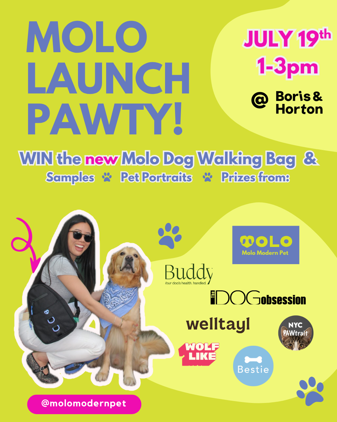 Molo Black Bag Launch Pawty