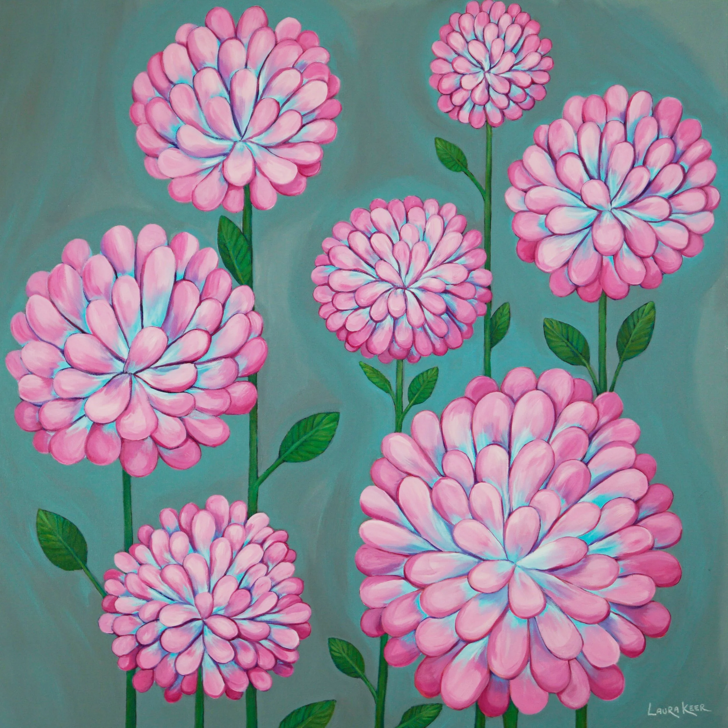 Flowering, 2024 Acrylic painting on stretched canvas dimensions: 40x40 inches