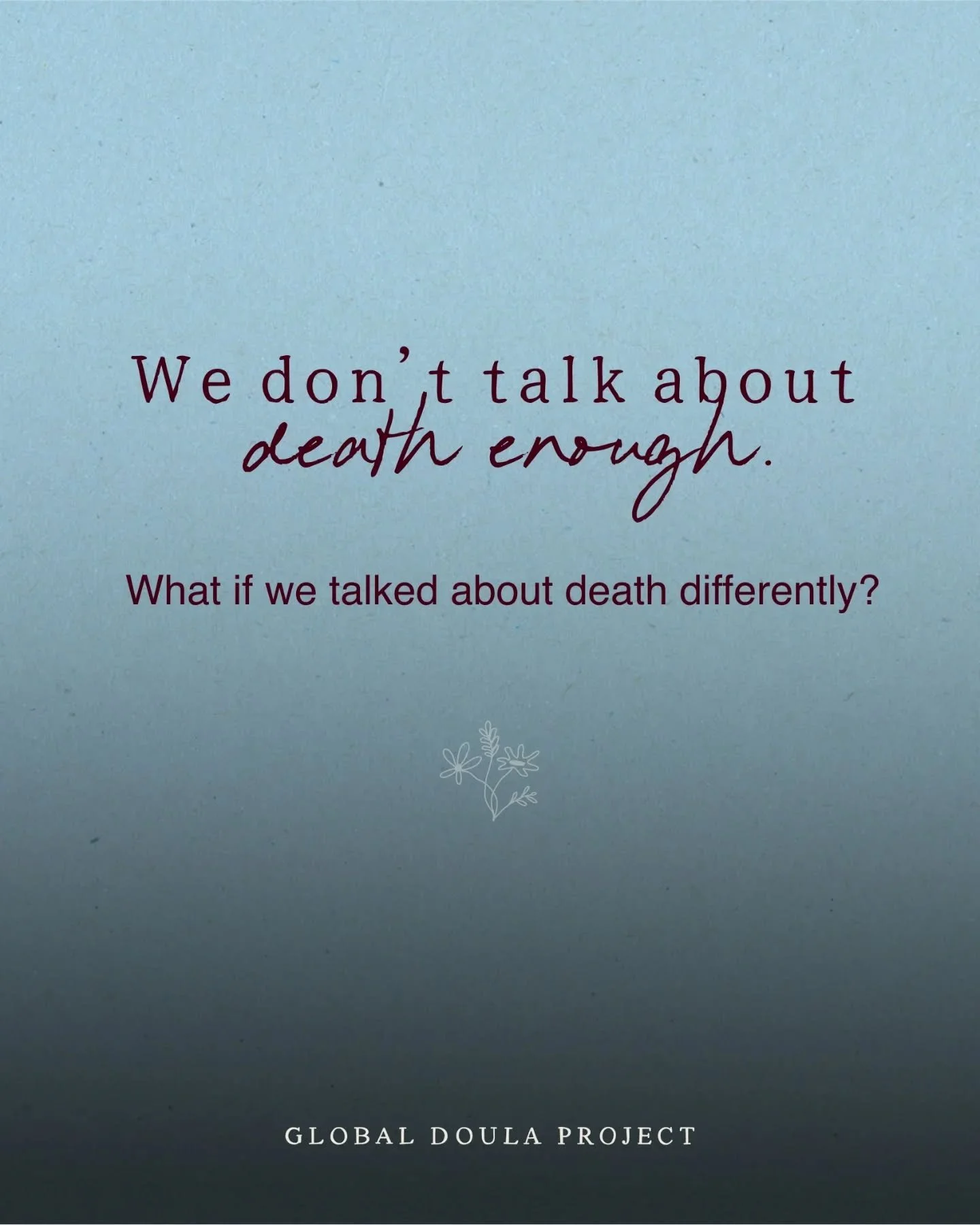 We&rsquo;re not always taught how to talk about death.

So we avoid it. Delay it. Push it away.

But when we allow ourselves to have these conversations, something shifts.

We begin to reflect. To prepare. To be more present.

Death doulas support in