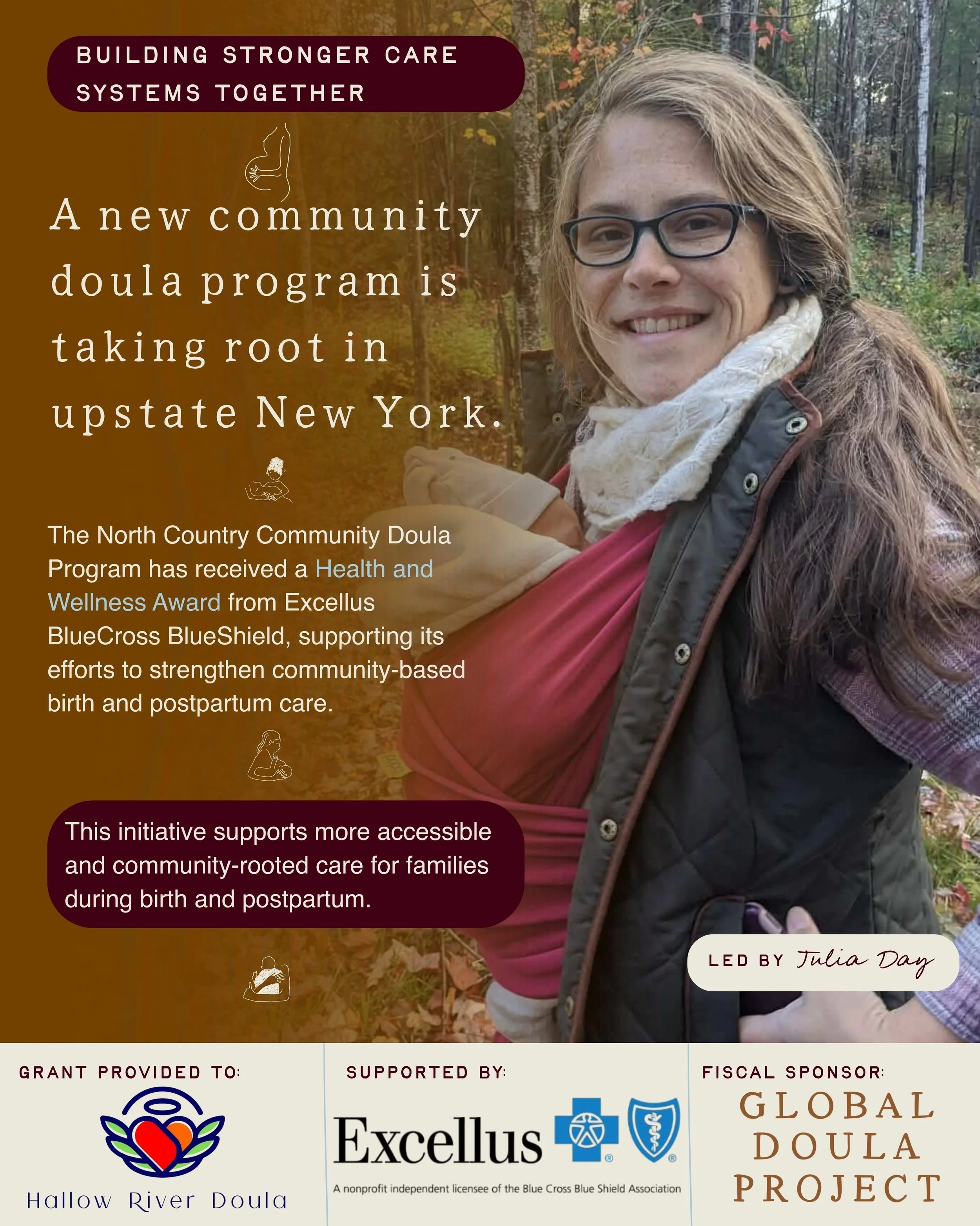 Community-based care grows stronger when local initiatives are supported.

We&rsquo;re honored to share that the North Country Community Doula Program, led by 2025 scholarship recipient Julia Day, has received a Health and Wellness Award from Excellu