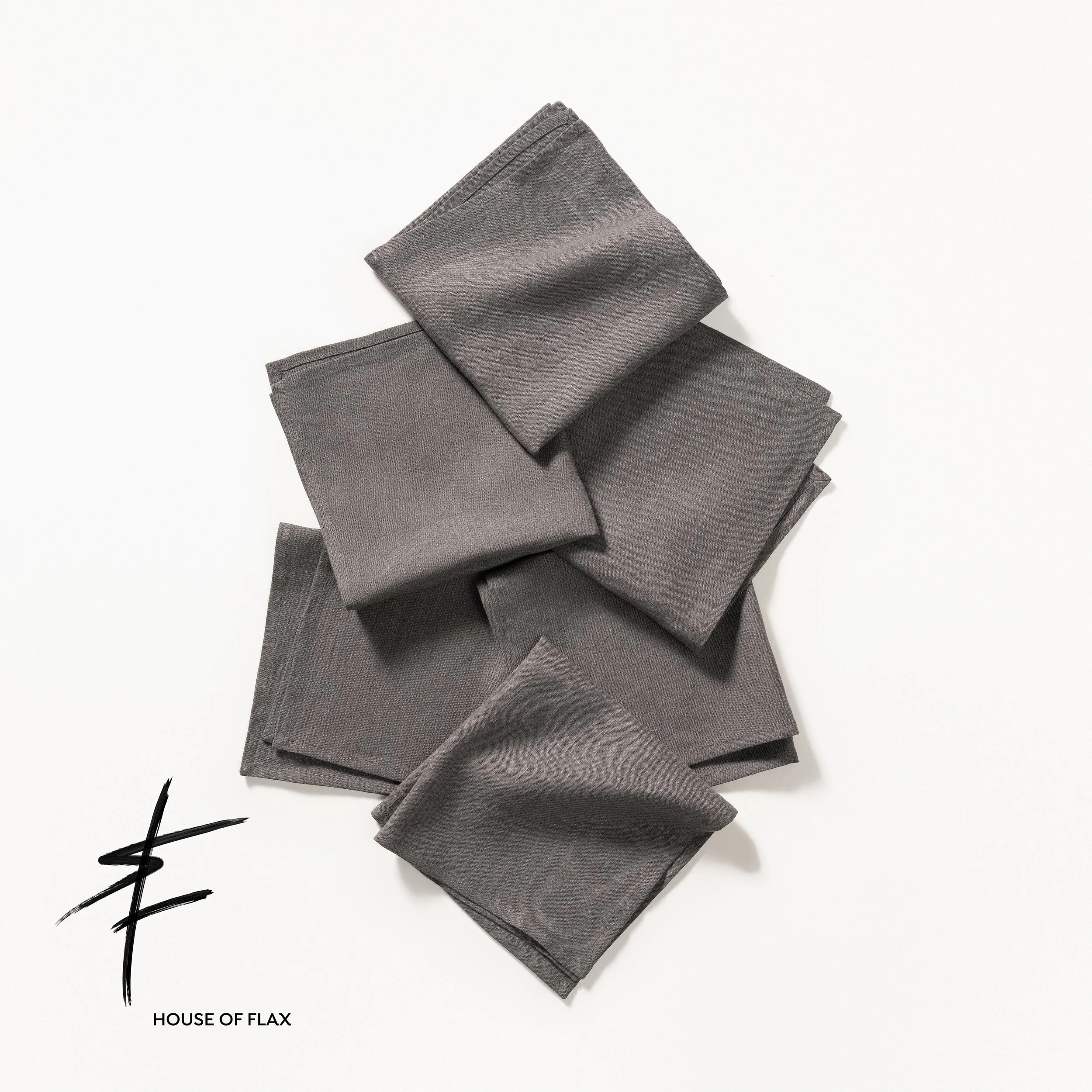 Slate gray napkins (set of 6)
