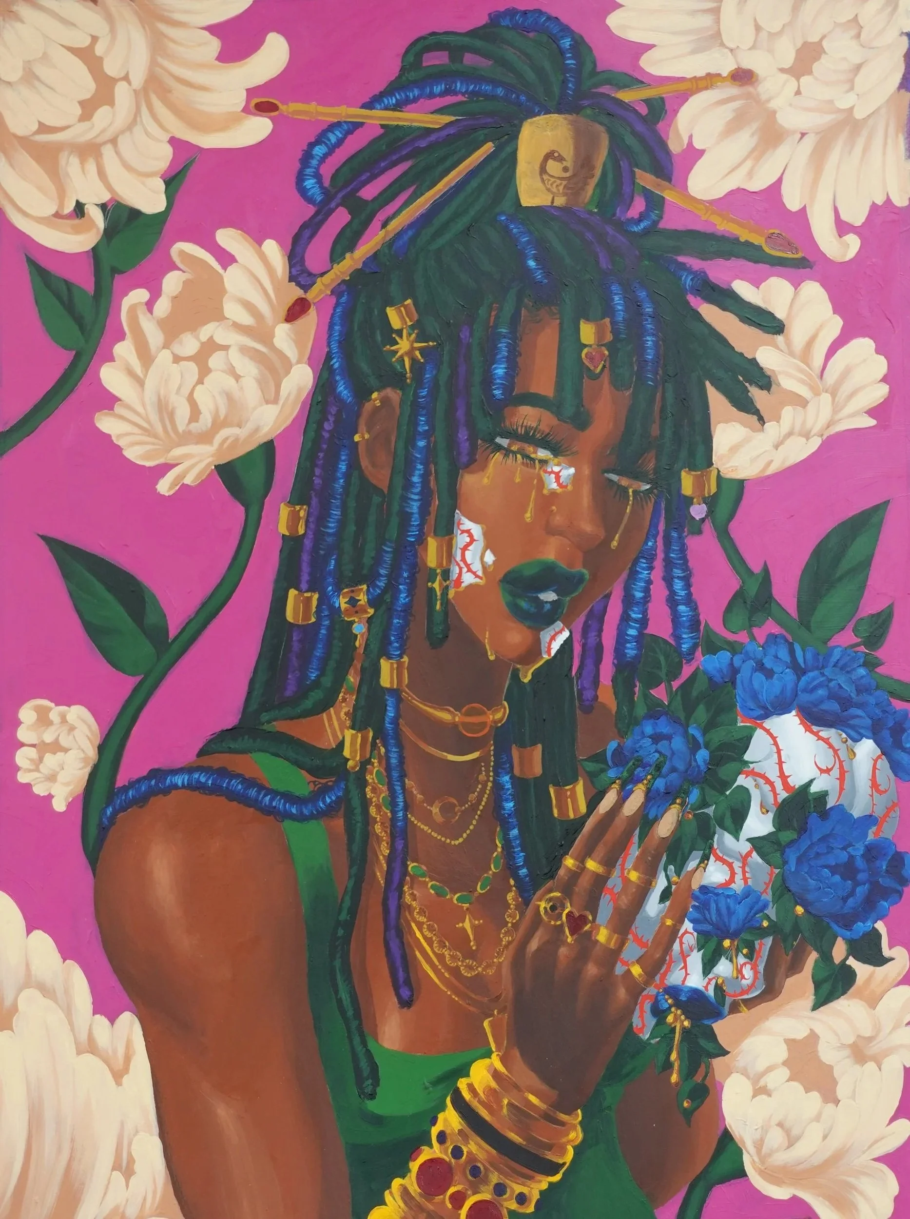 A Revolutionary is Born,2025.Acrylic on canvas.
-30inx40in