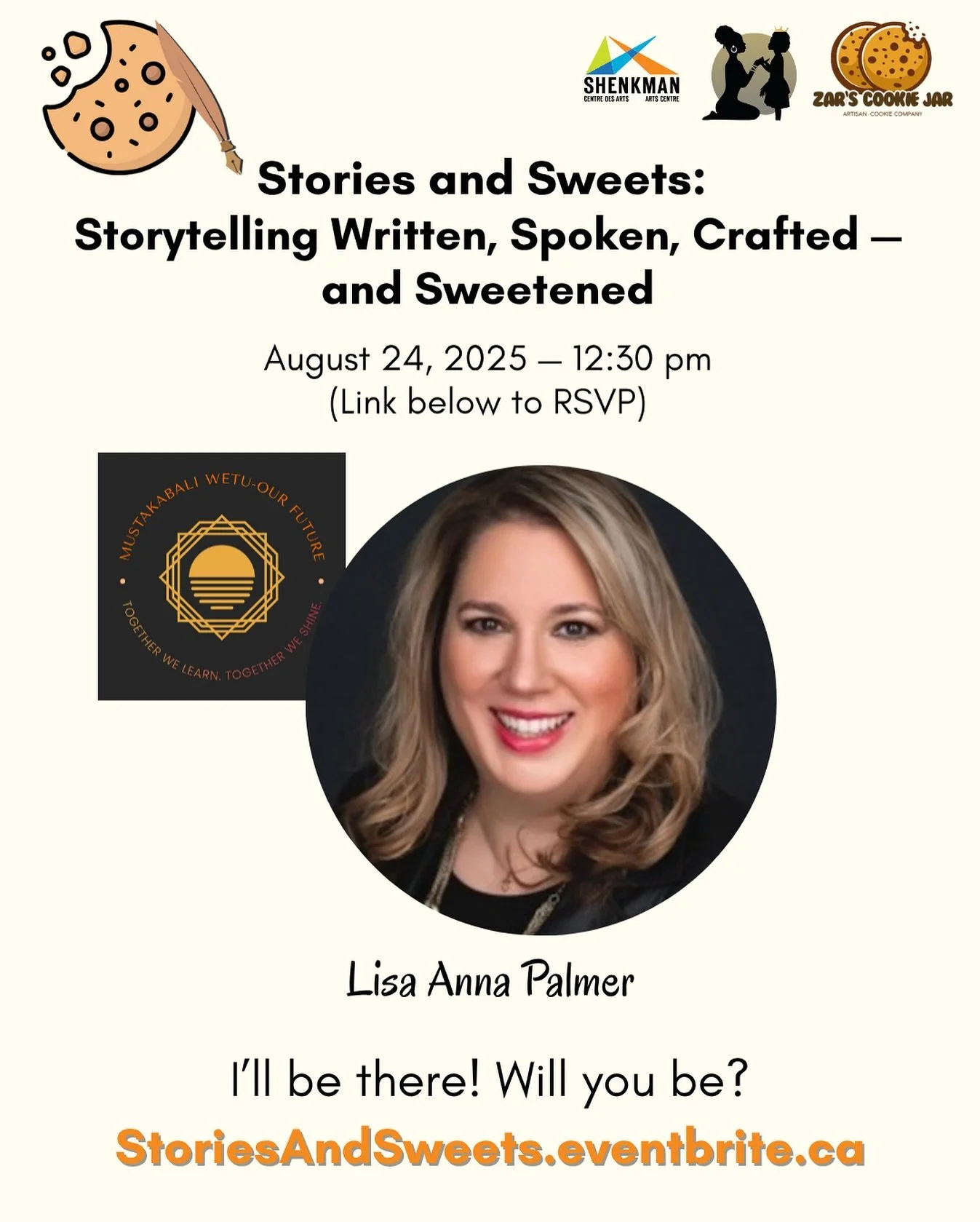 🌍✨ Storytelling with purpose. Community with heart.

At Stories and Sweets, we&rsquo;re proud to uplift not only powerful voices&mdash;but powerful missions. A portion of proceeds from this event will support Mustakabali Wetu &ndash; Our Future NGO,