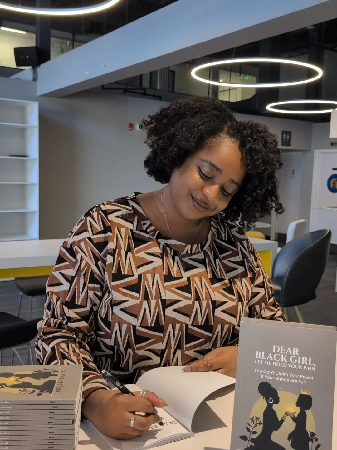 There&rsquo;s something about a signed book.

It feels like a conversation.
Like I sat across from you and said, &ldquo;I see you.&rdquo;

You can now order signed copies of Dear Black Girl, Let Me Hold Your Pain directly from my website.

If you&rsq