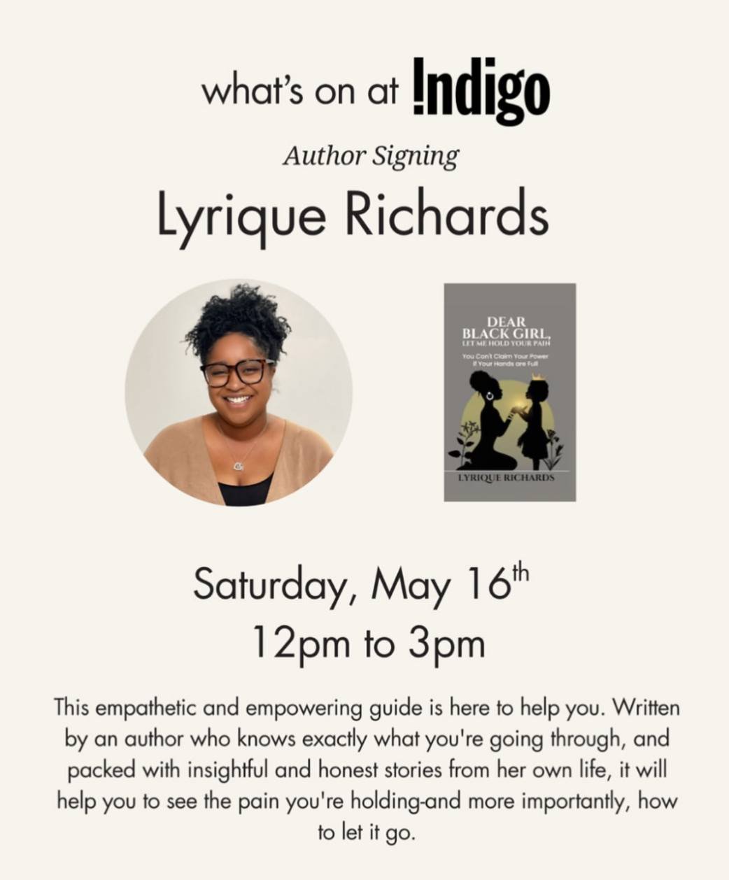 See you tomorrow at @indigopinecrest! ✍🏾 🥰