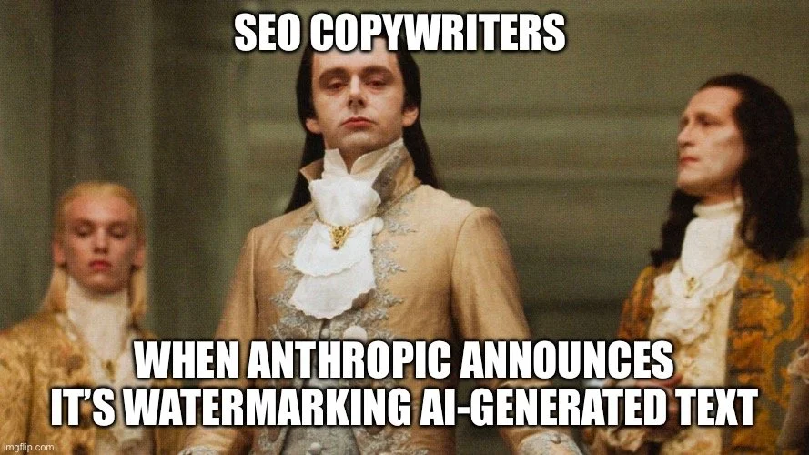 SEO copywriters looking superior meme