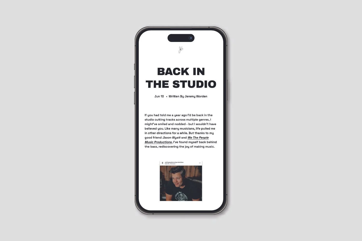 Back in the Studio