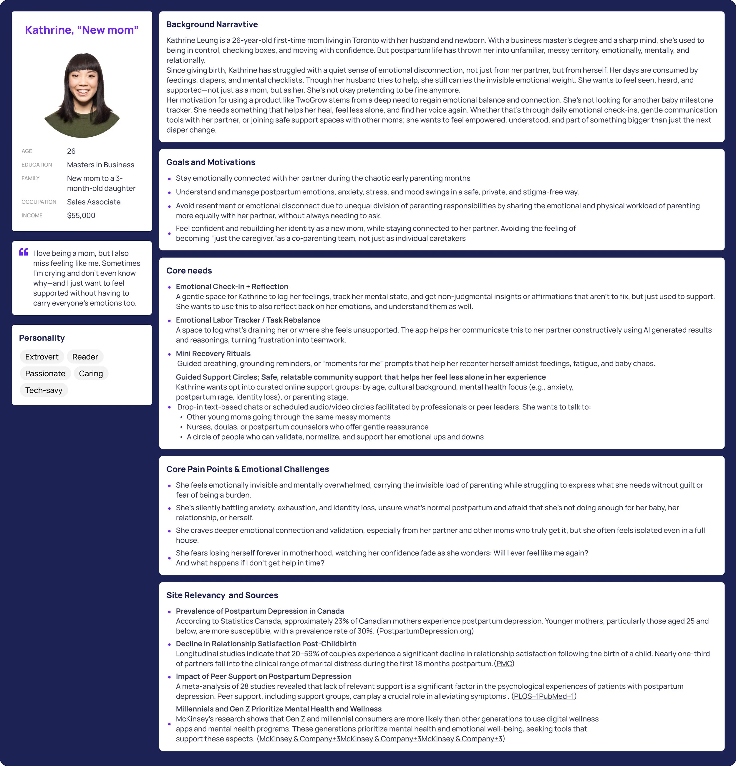 UX Persona 1. Primary Parent