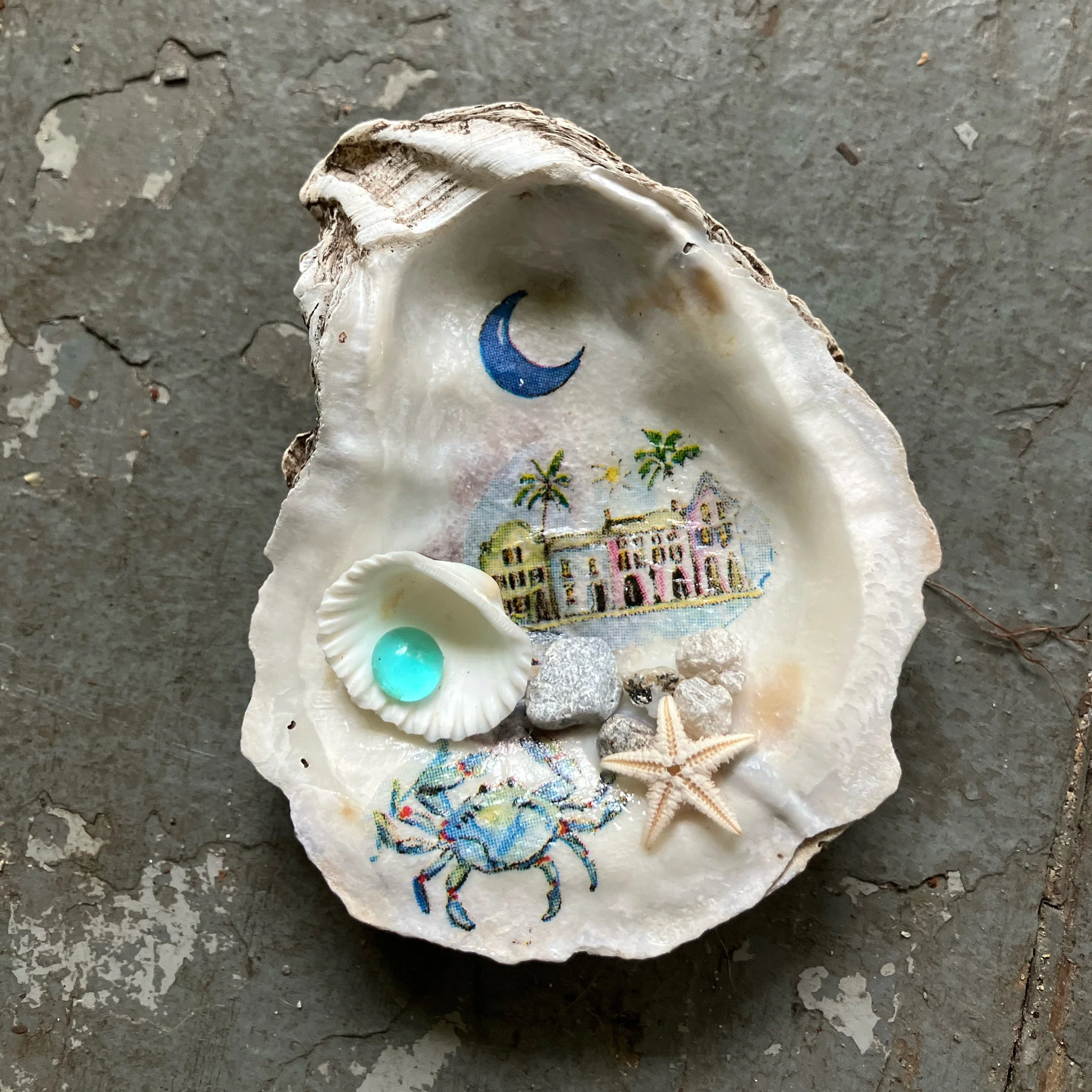 No longer Available - Oyster Shell Ornament / Magnet - January 8  - McClellanville
