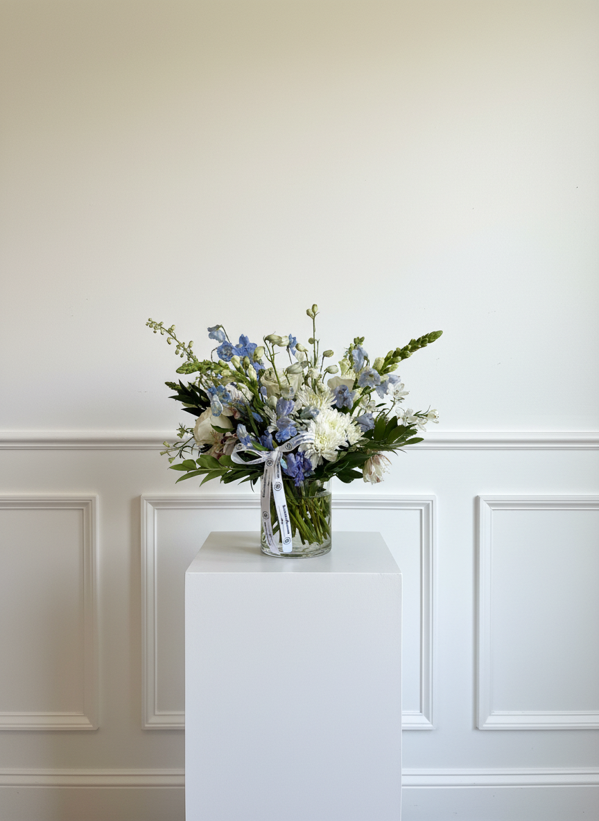 Beautiful flowers for funeral_Sympathy flowers in blue and white_ Jacksonville FL flower delivery.png