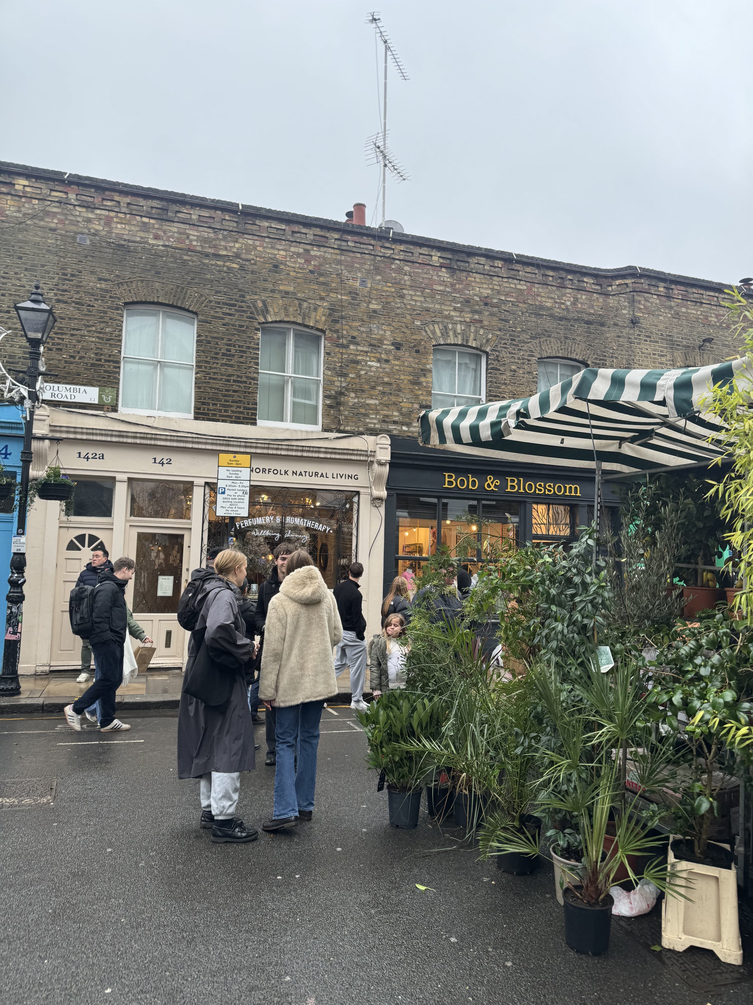 Admiring the Sunday Flower Market near Shoreditch