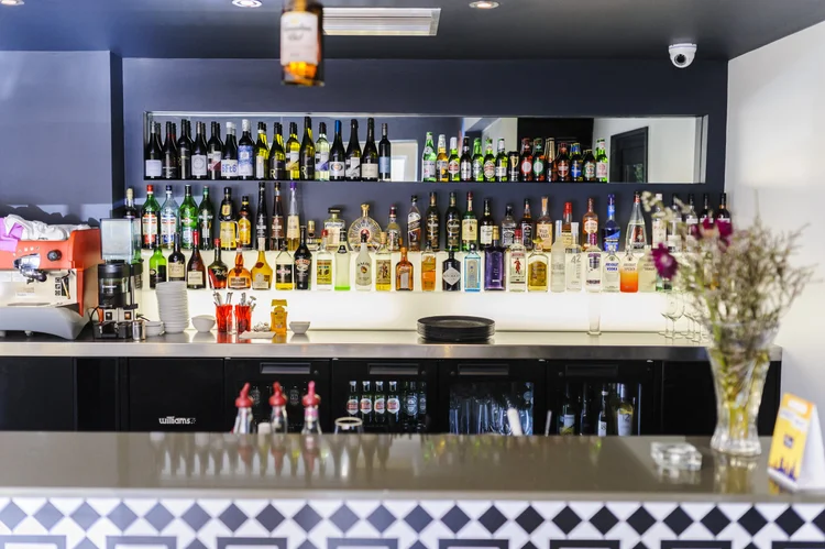 The bar inside Eastern Spice Indian restaurant, Geelong