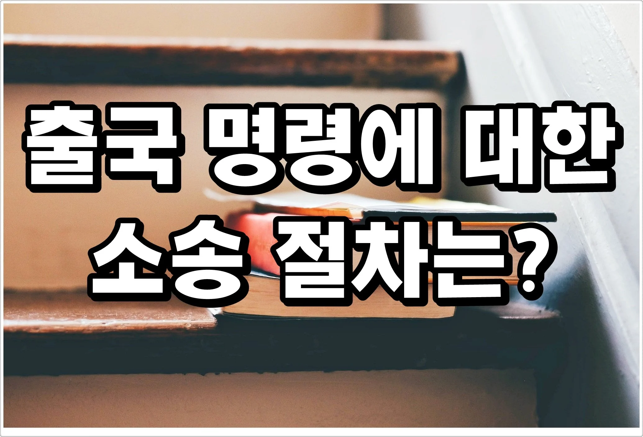출국 명령에 대한 소송 절차는?