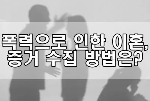 배우자 폭력 이혼, 증거와 법적 보호를 어떻게 받을까?