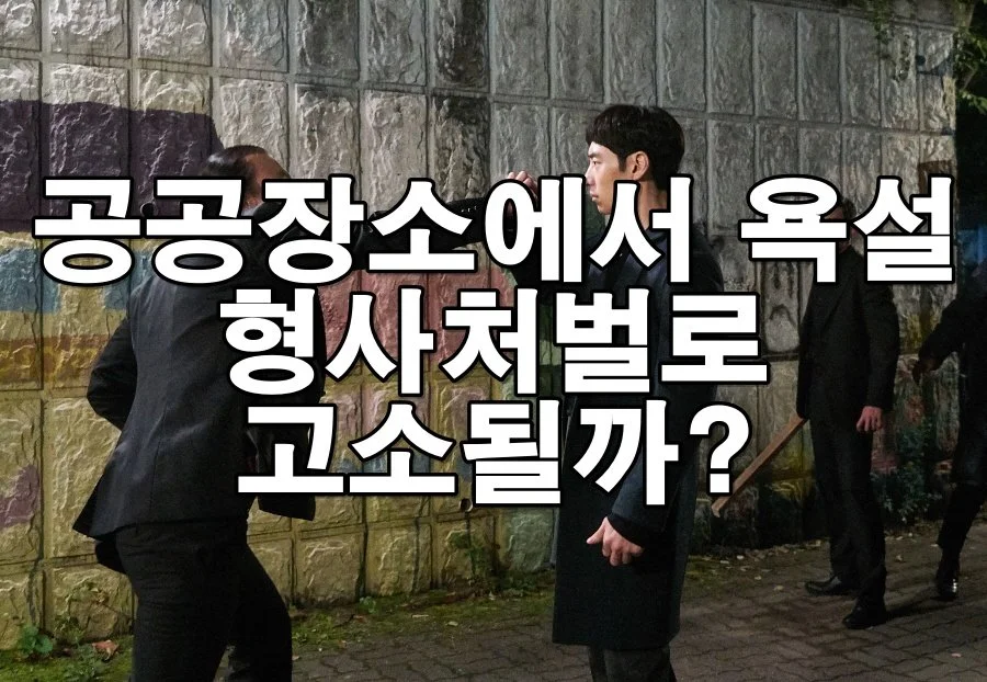 공공장소 욕설 싸움, 형사처벌 가능할까?