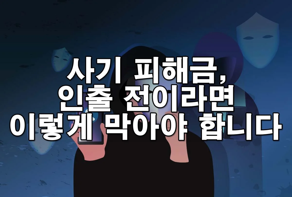 사기 피해금, 인출 전이라면 이렇게 막아야 합니다 (지급정지+법적 절차)