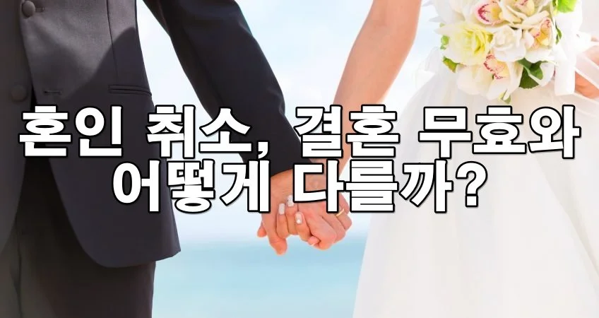 혼인 취소, 결혼 무효와는 어떻게 다를까? 법적 요건 총정리