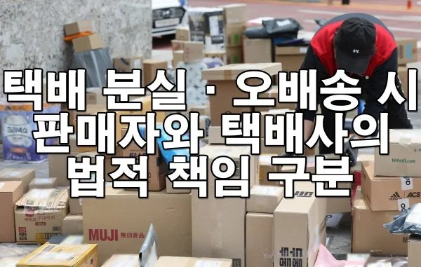 택배 분실·오배송 시 판매자와 택배사의 법적 책임은?