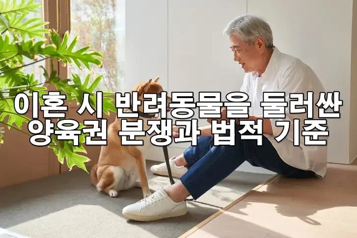 이혼 후 반려동물 양육권 다툼, 법원은 어떻게 판단할까?
