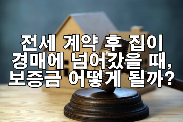 전세 계약 후 집이 경매에 넘어갔을 때, 보증금 어떻게 될까?