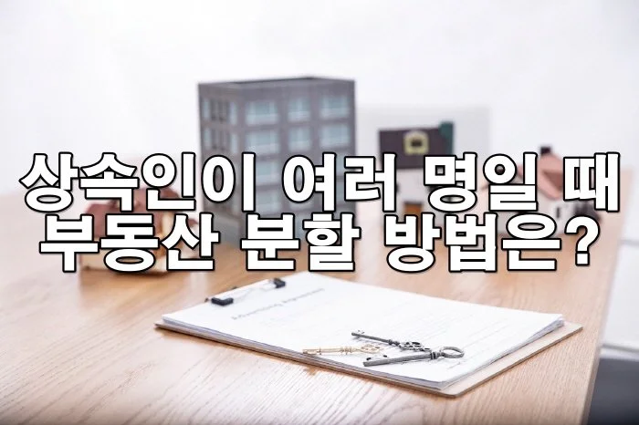 상속인이 여러 명일 때 부동산 분할 방법은? 