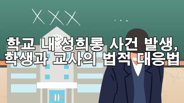 학교 내 성희롱 사건 발생 시 학생과 교사의 법적 대응법