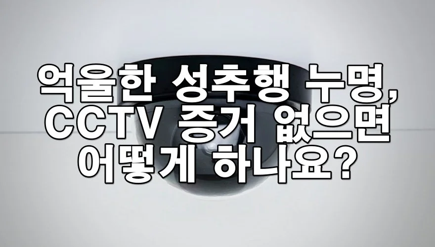 억울한 성추행 누명, CCTV 증거 없으면 어떻게 하나요?