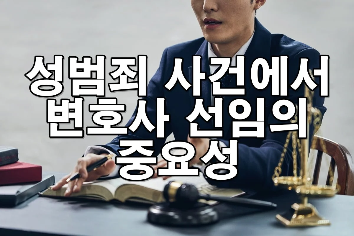 성범죄 사건에서 변호사 선임의 중요성