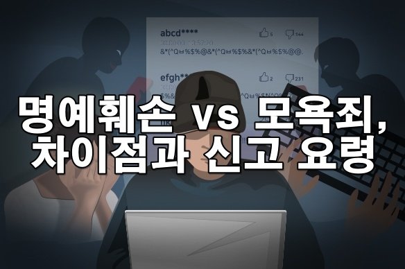 명예훼손 vs 모욕죄, 헷갈리는 차이와 신고 요령