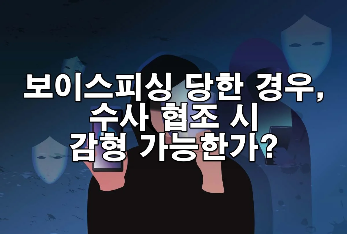 보이스피싱 당한 경우, 수사 협조 시 감형 가능한가요?